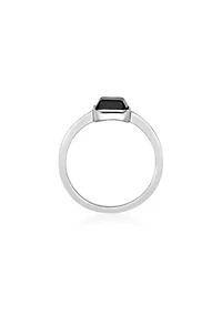 1 1/5 ct. t.w. Black Onyx Ring 2 Micron Gold Plated Sterling Silver