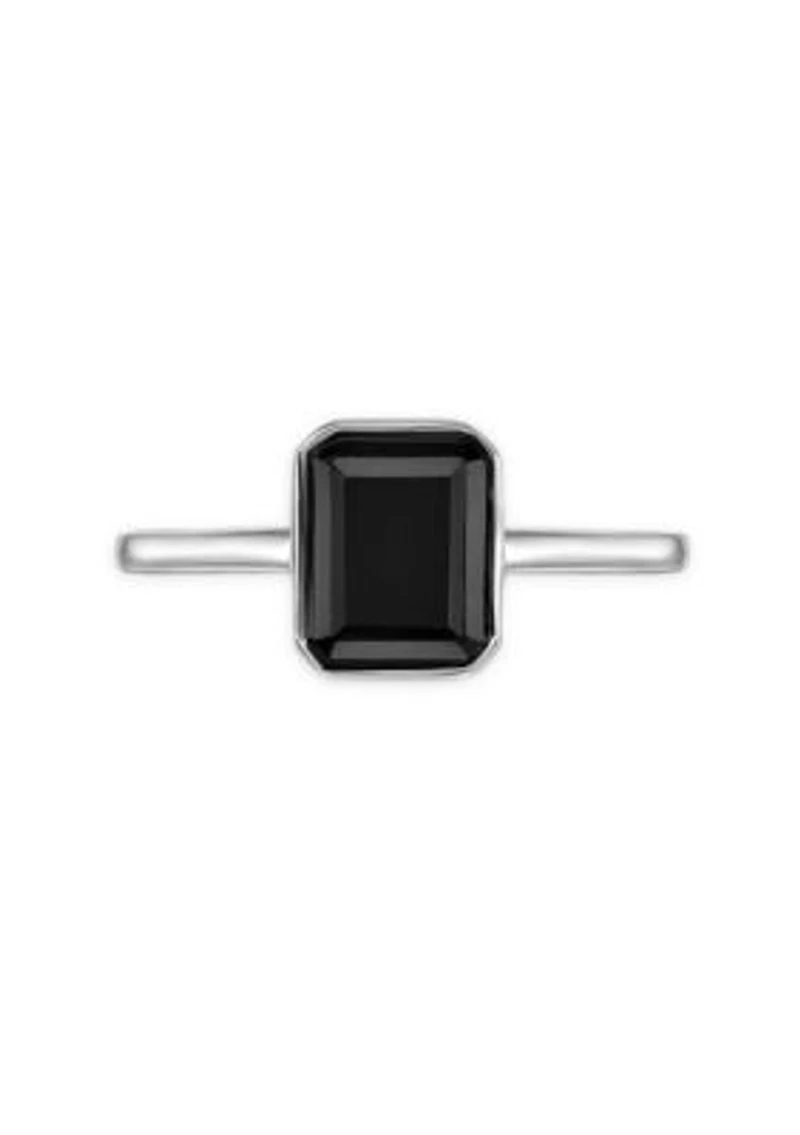 1 1/5 ct. t.w. Black Onyx Ring 2 Micron Gold Plated Sterling Silver