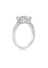 Lab Created 1 ct. t.w. Opal and White Sapphire Ring Sterling Silver