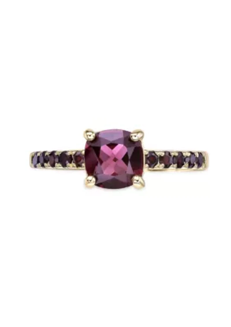 2 ct. t.w. Garnet Ring Micron Gold Plated Sterling Silver