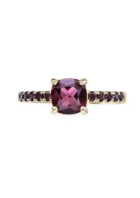 2 ct. t.w. Garnet Ring Micron Gold Plated Sterling Silver