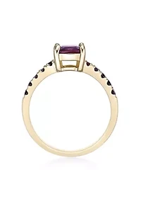 2 ct. t.w. Garnet Ring Micron Gold Plated Sterling Silver
