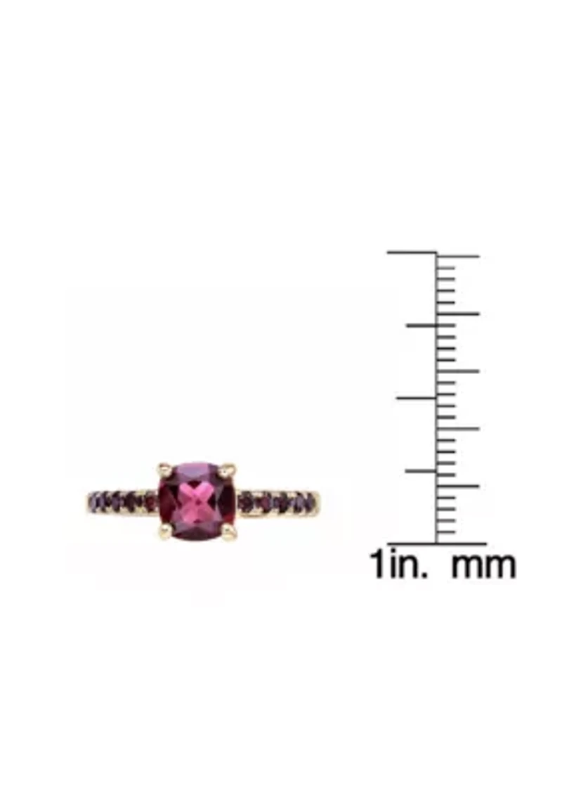 2 ct. t.w. Garnet Ring Micron Gold Plated Sterling Silver
