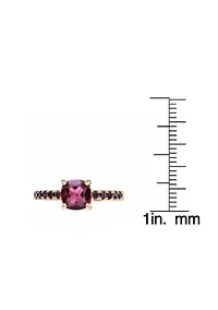 2 ct. t.w. Garnet Ring Micron Gold Plated Sterling Silver
