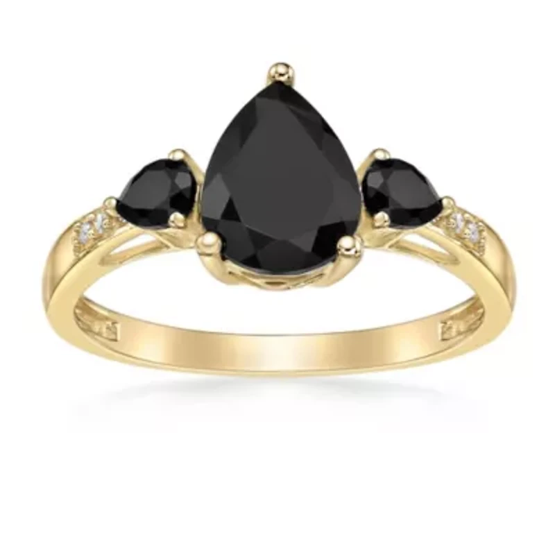 1.75 ct. t.w. Black Onyx and Diamond Accent Ring 10K Gold