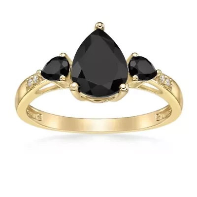 1.75 ct. t.w. Black Onyx and Diamond Accent Ring 10K Gold