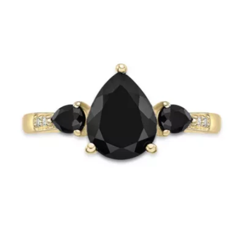 1.75 ct. t.w. Black Onyx and Diamond Accent Ring 10K Gold