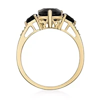1.75 ct. t.w. Black Onyx and Diamond Accent Ring 10K Gold