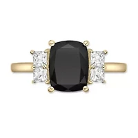 1.76 ct. t.w. Black Onyx and 0.6 Created White Sapphire Ring 10K Gold