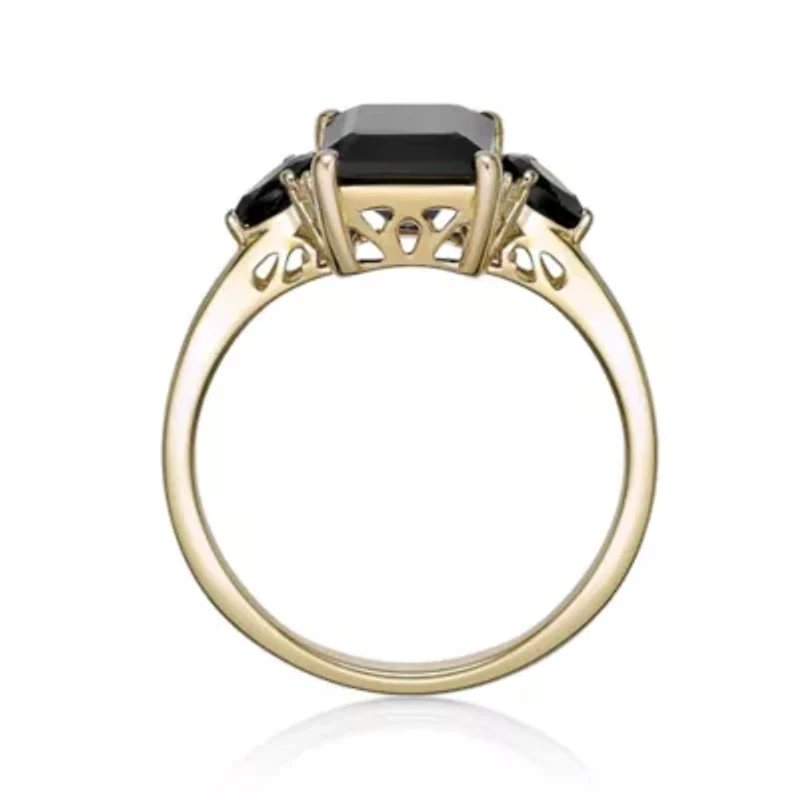 2.24 ct. t.w. Black Onyx and Diamond Accent Ring 10K Gold