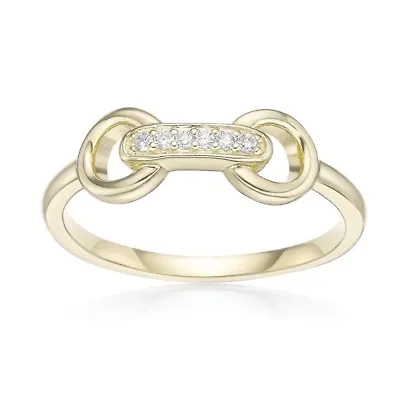Lab Created Gemminded Lab-Grown Diamond Accent Ring 18k Gold Over Silver
