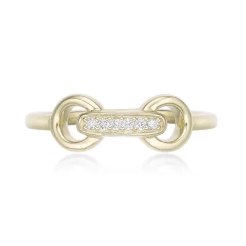 Lab Created Gemminded Lab-Grown Diamond Accent Ring 18k Gold Over Silver