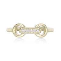 Lab Created Gemminded Lab-Grown Diamond Accent Ring 18k Gold Over Silver