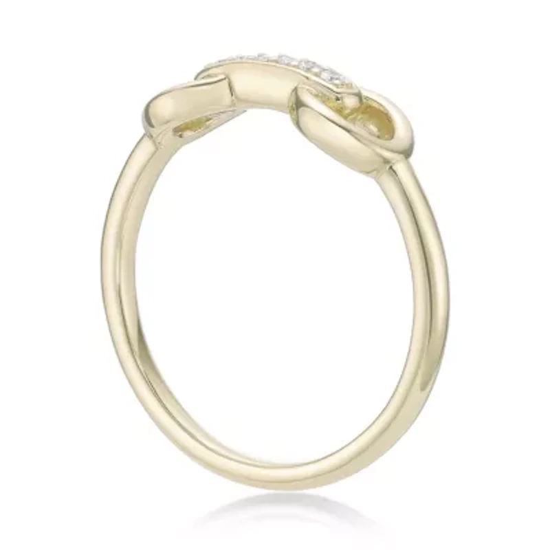 Lab Created Gemminded Lab-Grown Diamond Accent Ring 18k Gold Over Silver