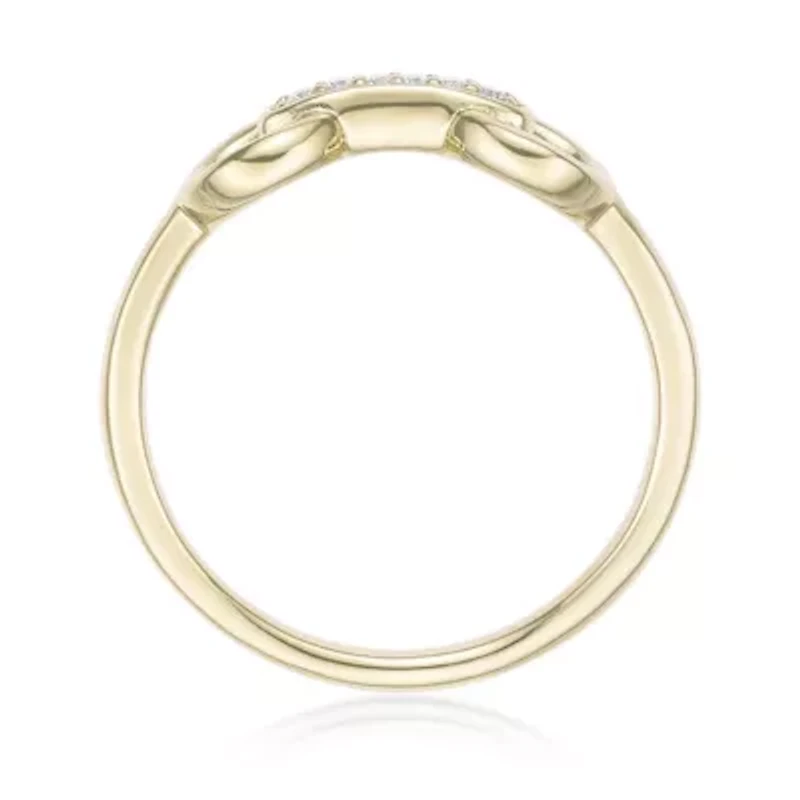 Lab Created Gemminded Lab-Grown Diamond Accent Ring 18k Gold Over Silver