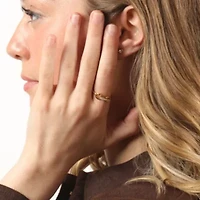 Lab Created Gemminded Lab-Grown Diamond Accent Ring 18k Gold Over Silver