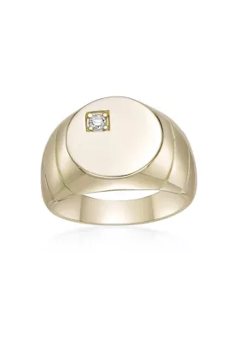 Lab Created Gemminded Lab-Grown Diamond Accent Ring 18k Gold Over Silver