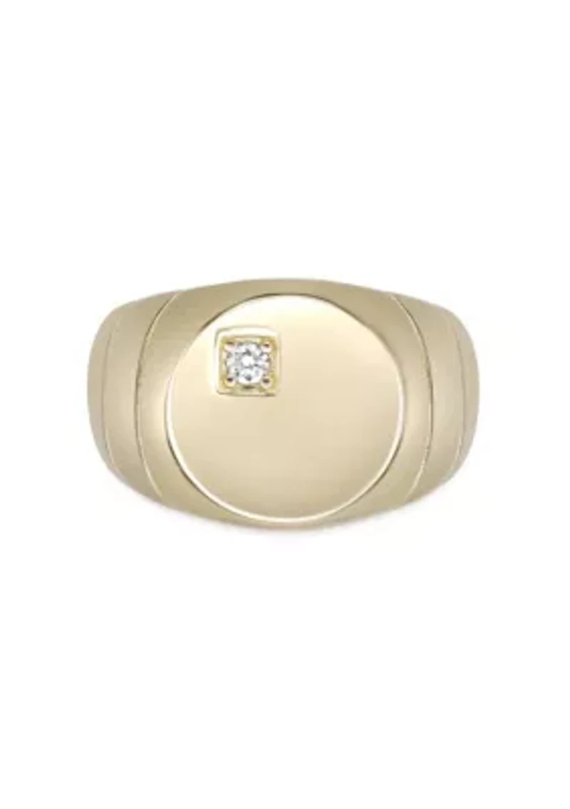 Lab Created Gemminded Lab-Grown Diamond Accent Ring 18k Gold Over Silver