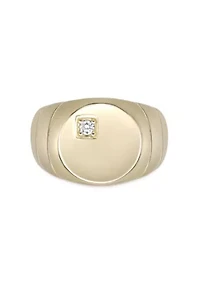 Lab Created Gemminded Lab-Grown Diamond Accent Ring 18k Gold Over Silver