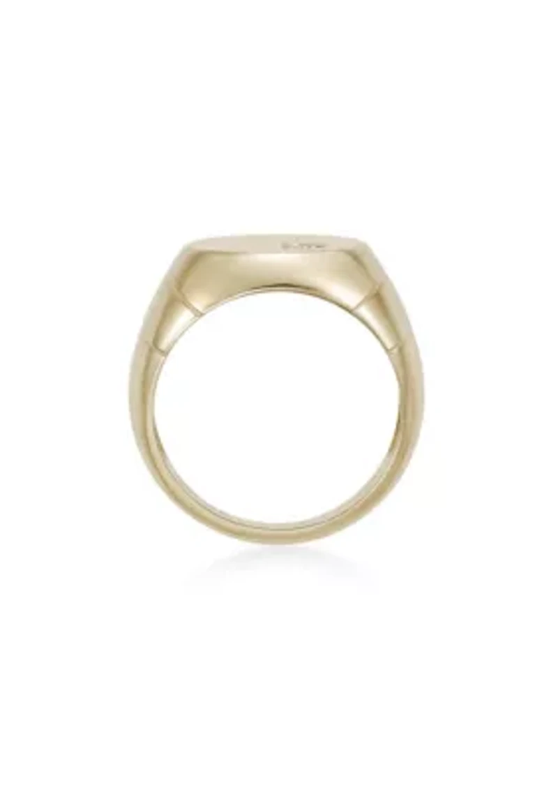 Lab Created Gemminded Lab-Grown Diamond Accent Ring 18k Gold Over Silver