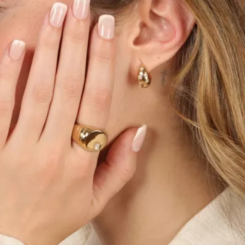 Lab Created Gemminded Lab-Grown Diamond Accent Ring 18k Gold Over Silver