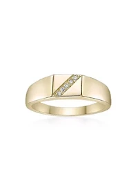Lab Created Gemminded Lab-Grown Diamond Accent Ring 18k Gold Over Silver