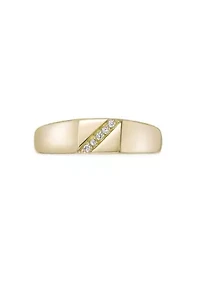 Lab Created Gemminded Lab-Grown Diamond Accent Ring 18k Gold Over Silver