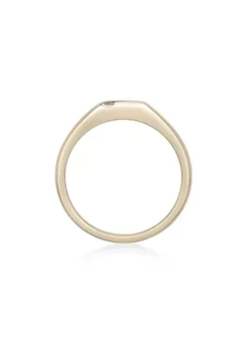 Lab Created Gemminded Lab-Grown Diamond Accent Ring 18k Gold Over Silver
