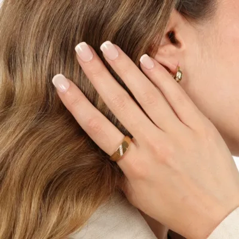 Lab Created Gemminded Lab-Grown Diamond Accent Ring 18k Gold Over Silver
