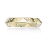 Lab Created Gemminded Lab-Grown Diamond Accent Ring 18k Gold Over Silver