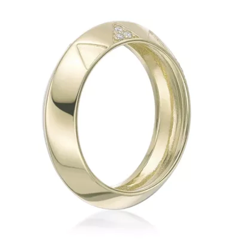 Lab Created Gemminded Lab-Grown Diamond Accent Ring 18k Gold Over Silver