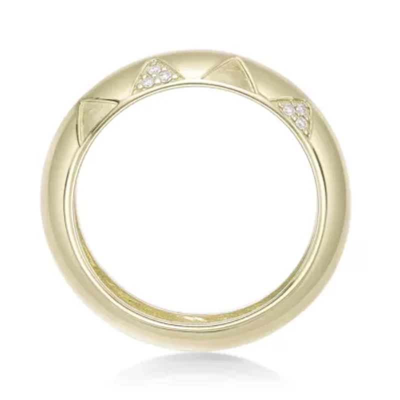 Lab Created Gemminded Lab-Grown Diamond Accent Ring 18k Gold Over Silver