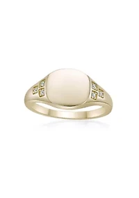Lab Created Gemminded Lab-Grown Diamond Accent Ring 18k Gold Over Silver