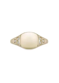 Lab Created Gemminded Lab-Grown Diamond Accent Ring 18k Gold Over Silver