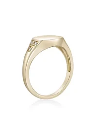 Lab Created Gemminded Lab-Grown Diamond Accent Ring 18k Gold Over Silver