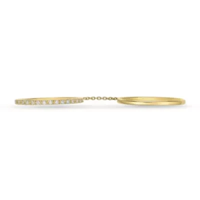 Lab Created Gemminded 1/10 ct. t.w. Lab-Grown Diamond Ring 18k Gold Over Silver
