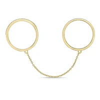 Lab Created Gemminded 1/10 ct. t.w. Lab-Grown Diamond Ring 18k Gold Over Silver