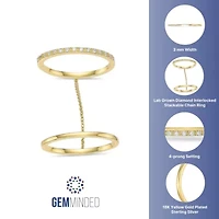 Lab Created Gemminded 1/10 ct. t.w. Lab-Grown Diamond Ring 18k Gold Over Silver