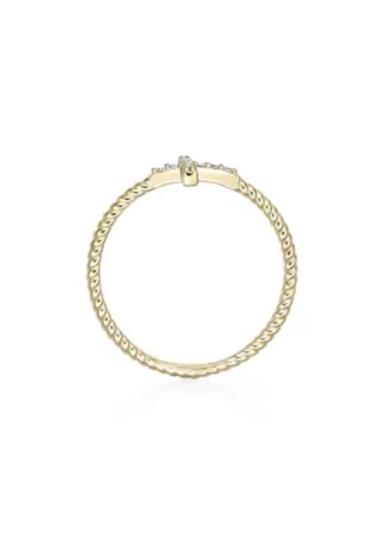 Lab Created Gemminded Lab-Grown Diamond Accent Ring 18k Gold Over Silver