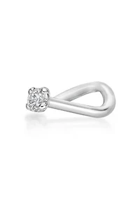 Lila Moon Diamond Accent Curved Nose Stud in 14K Gold