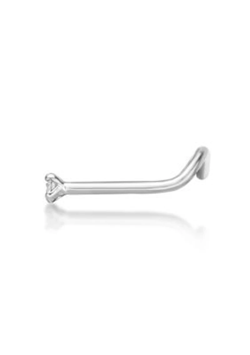 Lila Moon Diamond Accent Curved Nose Stud in 14K Gold