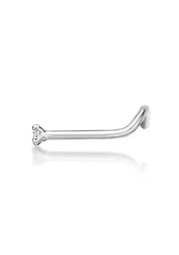 Lila Moon Diamond Accent Curved Nose Stud in 14K Gold