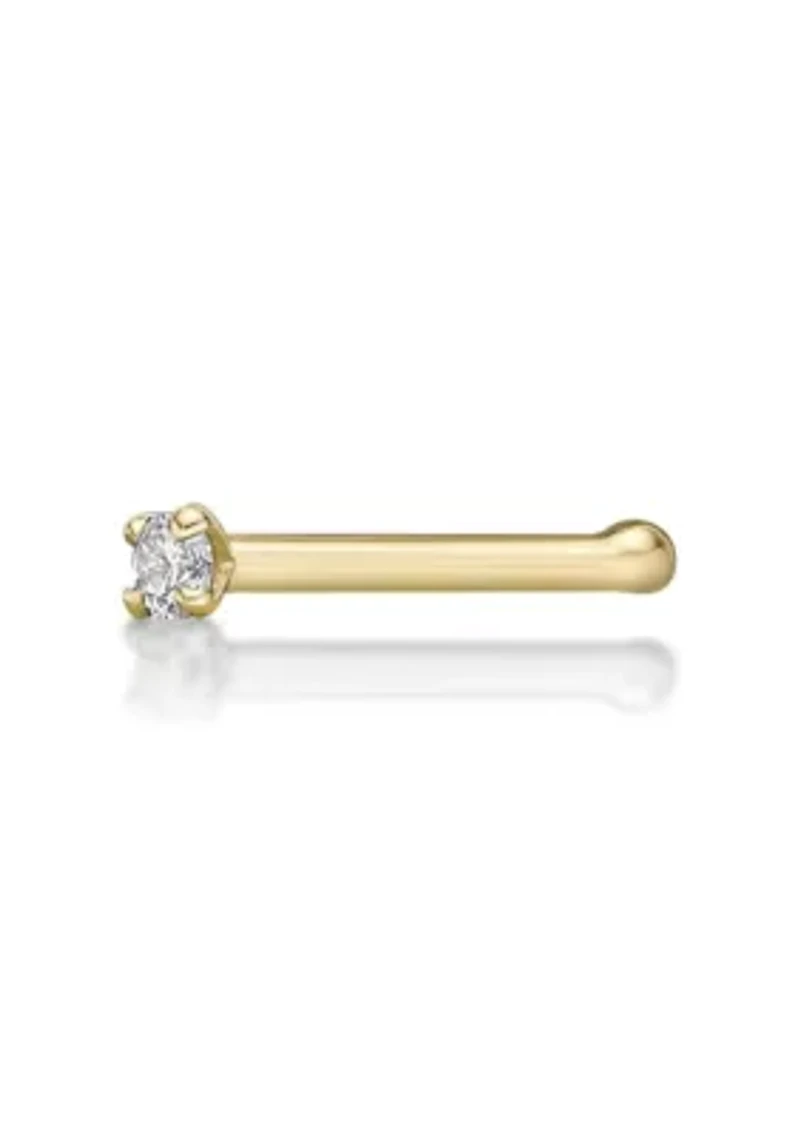 Lila Moon Diamond Accent Nose Stud in 14K Gold