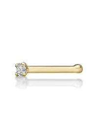 Lila Moon Diamond Accent Nose Stud in 14K Gold