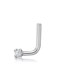 Lila Moon Diamond Accent 90 Degree Nose Stud in 14K Gold