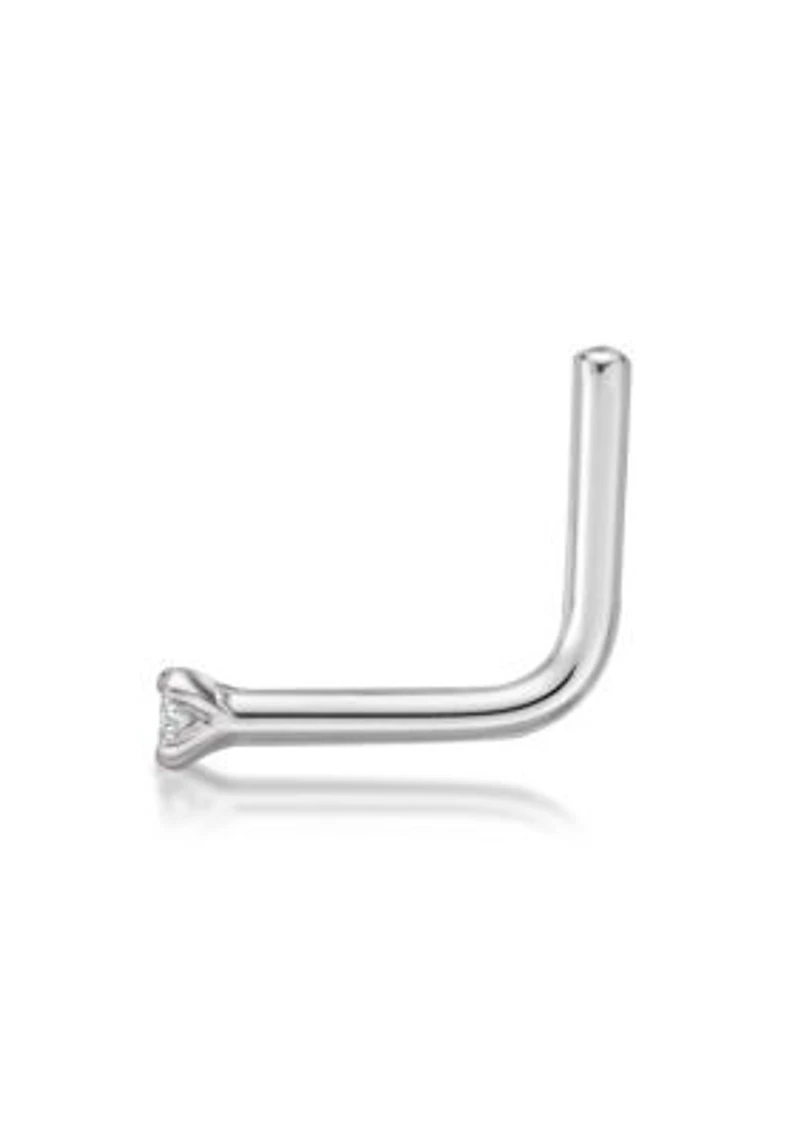 Lila Moon Diamond Accent 90 Degree Nose Stud in 14K Gold