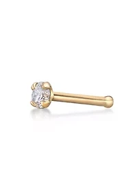 Lila Moon Diamond Accent Nose Stud in 14K Gold