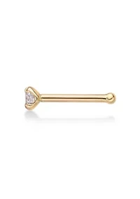 Lila Moon Diamond Accent Nose Stud in 14K Gold