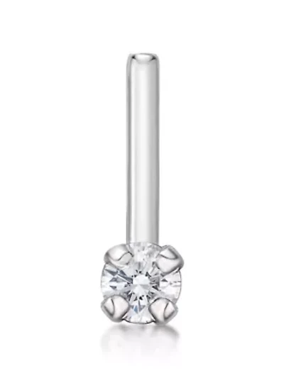Lila Moon Diamond Accent 90 Degree Nose Stud in 14K Gold