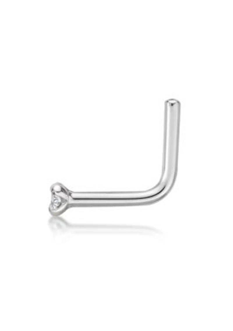 Lila Moon Diamond Accent 90 Degree Nose Stud in 14K Gold